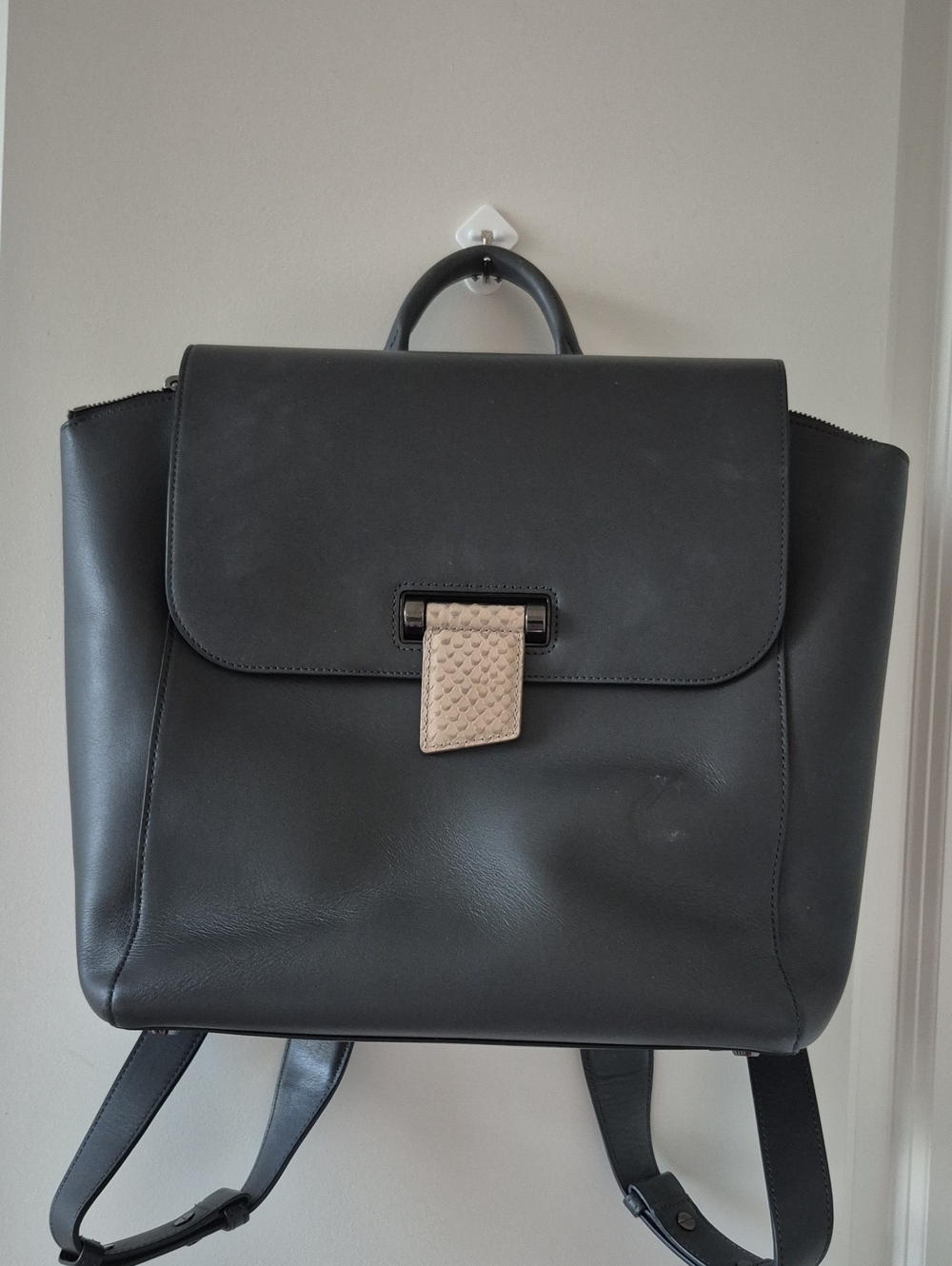 Tumi Genna Maren Black Backpack Bag Limited Line Leather